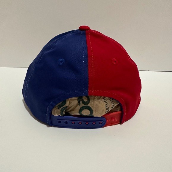 VTG 90s Top of the World IRL Racing Hat Cap Red Blue Black Snapback NOS - Picture 4 of 6